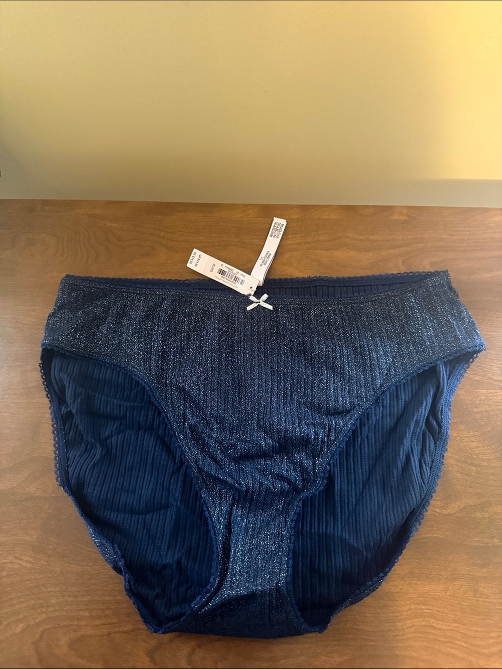 NWTs Victoria’s Secret Textured Blue High-leg Panties Size XL
